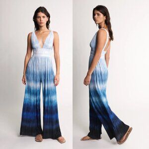 Sabina Musayev Payton Pleated Jumpsuit Ombré Gradient size S